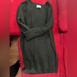 Old Navy Women’s L Dark Green V-Neck Sweater Dress